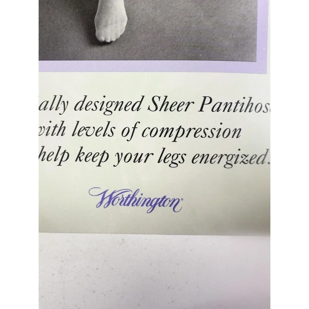Sheer Caress JC Penney Sheer Support Pantyhose Bone QUEEN TALL Worthington